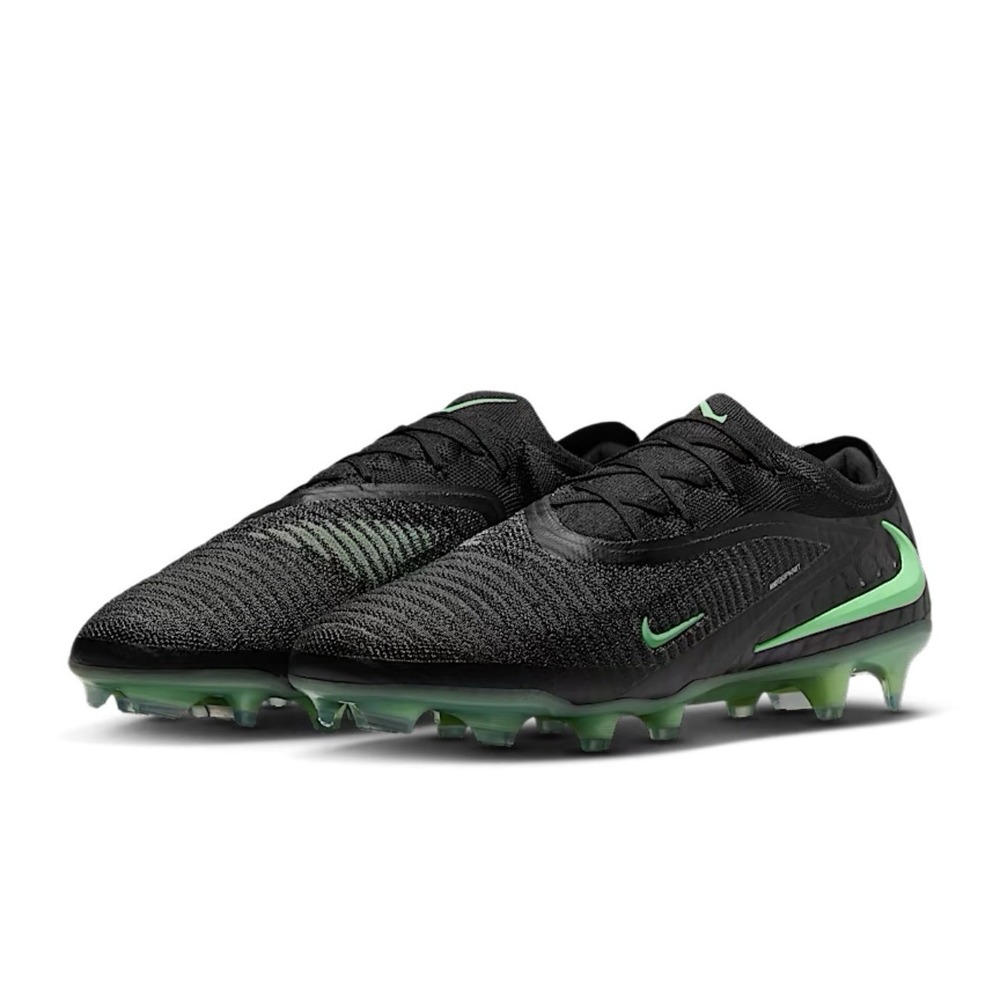 Nike Phantom 6 Soccer Shoes Black Green Unisex Low Top HJ2146-001 Men Size 8 New